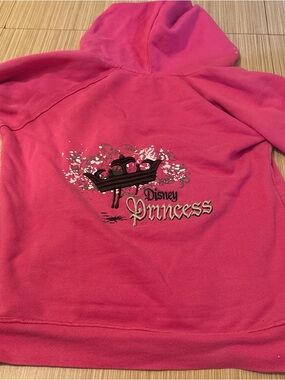Disney Hot Pink Hoodie with Crown Back Graphic